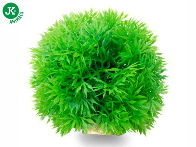 JK Tráva guľa zelená, akvarijna plastová rastlinka