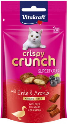 Vitakraft Cat Cripsy Crunch Supwefood kačica a aronia 60g