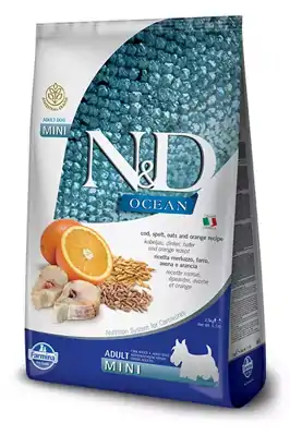 Farmina N&D dog OCEAN PUMPKIN (GF) adult mini, codfish & orange