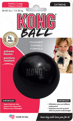 Hračka Kong Dog Extreme Lopta čierna, guma prírodná