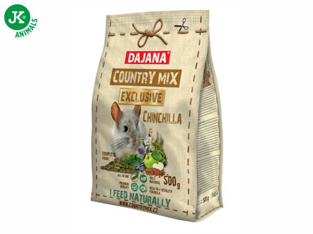 Dajana - COUNTRY MIX EXCLUSIVE, činčila 500 g / 1000 g, krmivo pre činčily