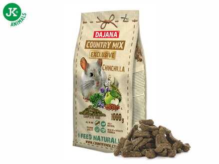 Dajana - COUNTRY MIX EXCLUSIVE, činčila 500 g / 1000 g, krmivo pre činčily