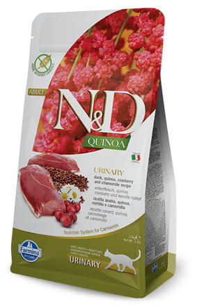 Farmina N&D cat QUINOA (GF) adult, urinary, duck & cranberry 