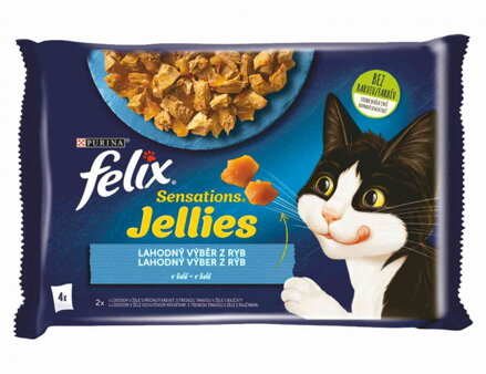 FELIX Sensations Jellies  4x85 g - losos/treska želé