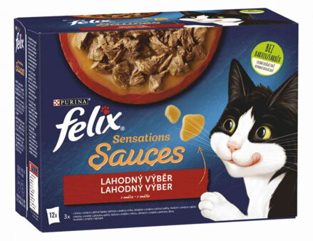 FELIX Sensations Sauces 12x85g - hov/jahňacie/morka/kačica och om