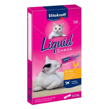 Vitakraft - Liquid Snack s kuracím mäsom a taurínom - 6 x 15 g