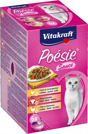 Vitakraft Poésie srdiečka Multipack v omáčke 6x85g