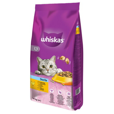 WHISKAS granule -  sterile s kuracím 