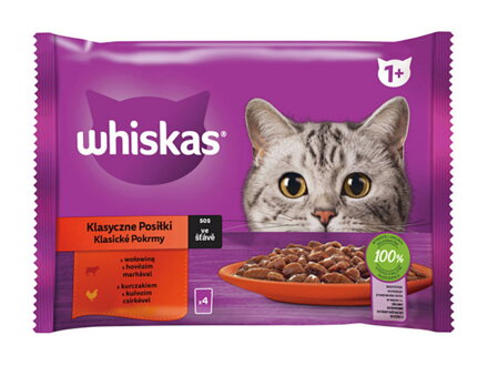 WHISKAS kapsička klasický výber v šťave 4x85g