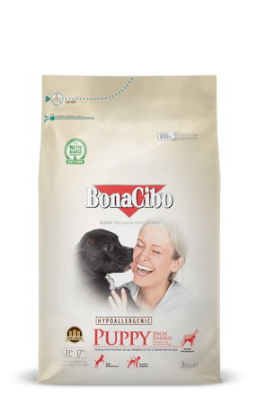 BonaCibo Puppy Chicken with Anchovy & Rice High Energy