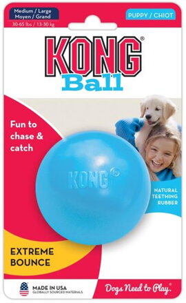Hračka Kong Dog Puppy Lopta modrá/ružová, guma prírodná