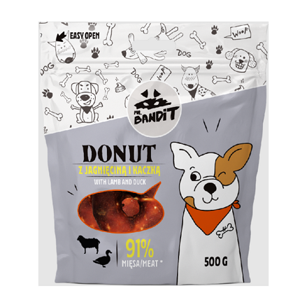 Pamlsok Mr. Bandit donut with lamb 500g