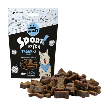 Pamlsok Mr. Bandit sport extra with fish training treats 150g
