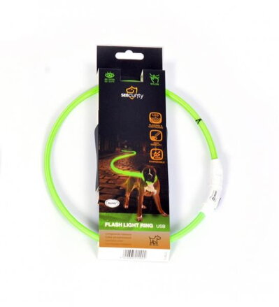 Obojok DUVO+ LED Svietiaci dog zelený nylonový 