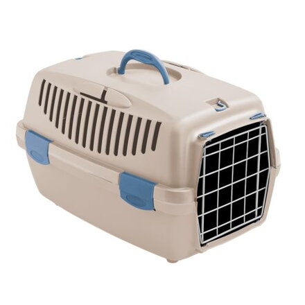 STEFANPLAST Gulliver 1 prepravka travertínová biela s kovovými dvierkami 48 x 32 x 31 cm