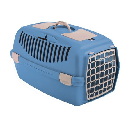 STEFANPLAST Gulliver 3 prepravka modrá s plastovými dvierkami 61 x 40 x 38 cm