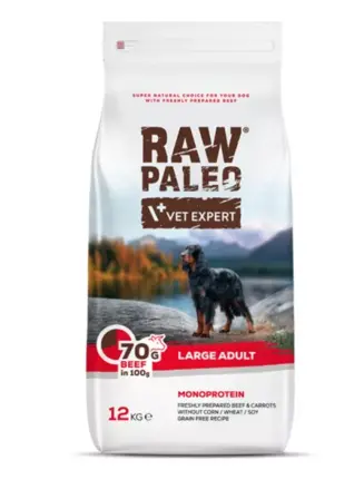 VetExpert Raw Paleo adult large beef