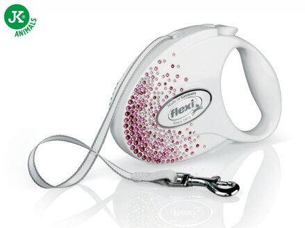 Flexi Glam Splash Pink Tape (páska), veľkosť M, biela