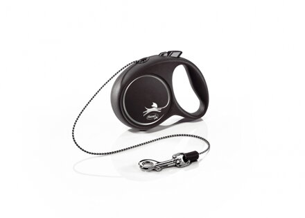 Vodítko Flexi Black Design XS - M lanko   (čierne)  