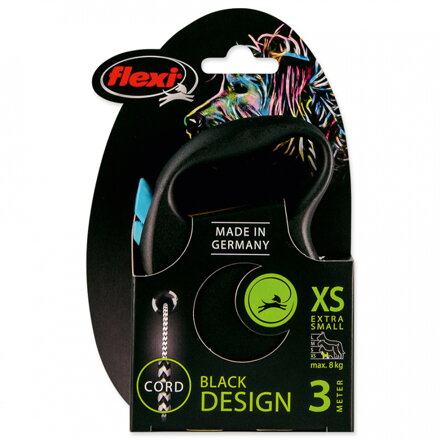 Vodítko Flexi Black Design XS - M lanko   (modré) 