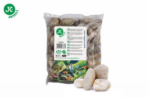 Prírodné kremenné okruhliaky biele, 2 kg, do akvária a terária