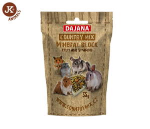  Dajana – COUNTRY MIX, Mineral block fruit & vitamins, ovocný minerálny kameň pre hlodavce