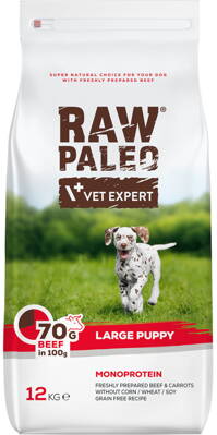 VetExpert Raw Paleo puppy large beef 