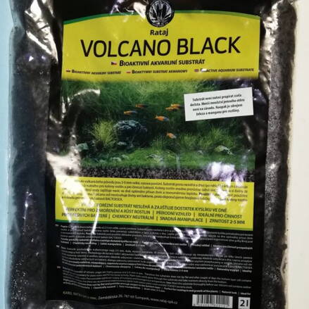 VOLCANO BLACK akvarijný substrát 2 l