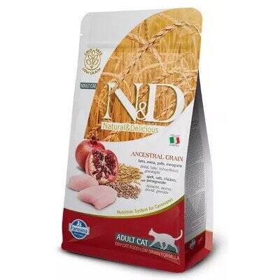 Farmina N&D cat AG adult, chicken, spelt, oats & pomegranate 