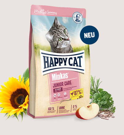 Happy Cat PREMIUM - Minkas - Junior Care 