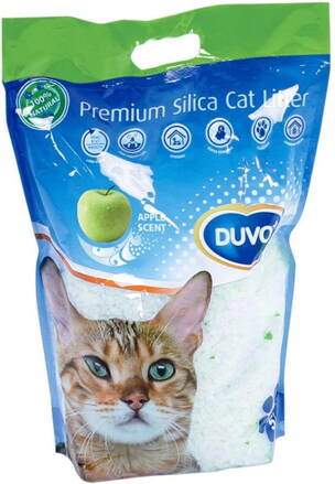 Podstielka DUVO+ pre mačky Premium silikátová jablko 5 L