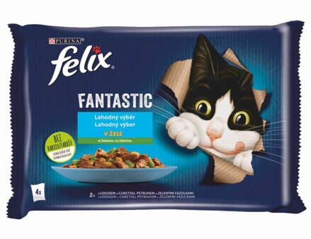 FELIX Fantastic 4x85 g - losos/pstruh so zeleninou v želé