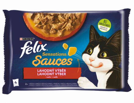 FELIX Sensations Sauces 4x85g - morka/jahňacie v omáčke