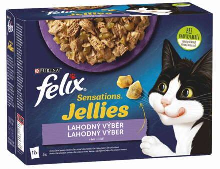 FELIX Sensations Jellies 12x85g - jahň/mak/treska/morka v och želé