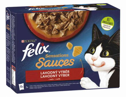 FELIX Sensations Sauces 12x85g - hov/jahňacie/morka/kačica och om