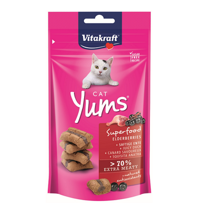 Vitakraft Cat Yums Superfood pochúťka kačka s bazou 40 g