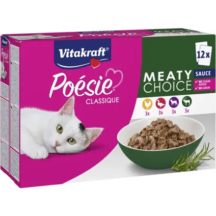 Vitakraft Poesie kapsičky multipack Meaty choice v šťave 12x85g