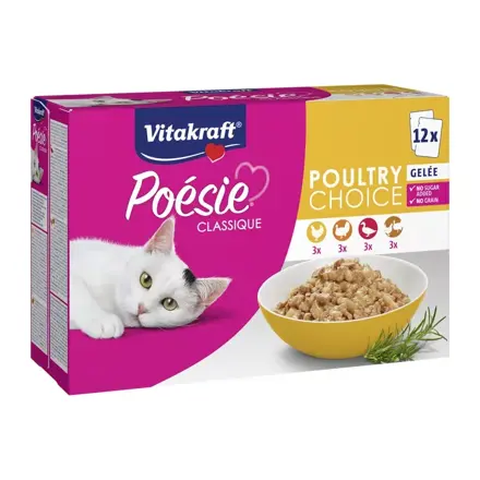 Vitakraft Poesie kapsičky multipack Poultry choice v želé 12x85g