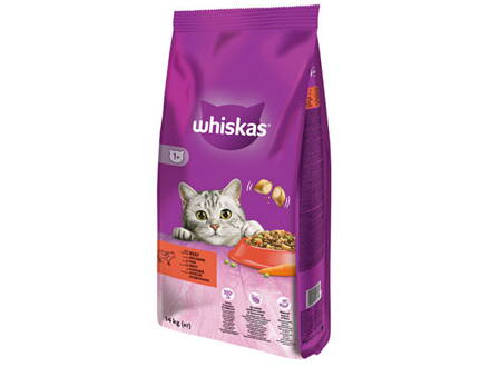 WHISKAS granule - hovädzie, karotka