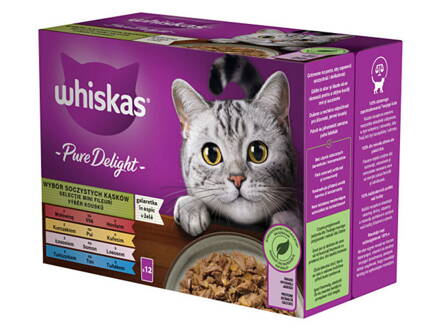 WHISKAS kapsička Pure Delight lahodné kúsky v želé 12x85g