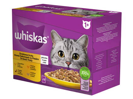 WHISKAS kapsička hydinový výber v želé 12x85g