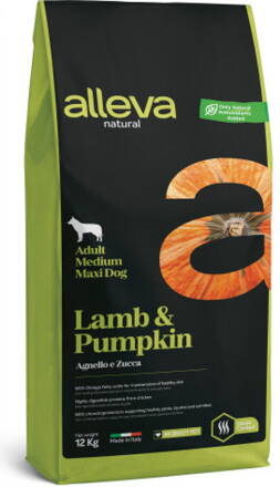 Alleva NATURAL dog adult medium & maxi lamb & pumpkin 