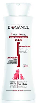 Šampón BIOGANCE Fleas Away Cat 250 ml (Repelentný proti parazitom pre mačky)