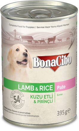 BonaCibo Lamb & Rice Pate – vlhké krmivo pre šteniatka 
