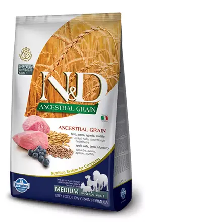 Farmina N&D dog AG adult medium & maxi, lamb, spelt, oats & blueberry