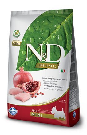 Farmina N&D dog PRIME (GF) adult mini, chicken & pomegranate 