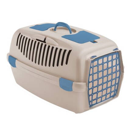 STEFANPLAST Gulliver 3 prepravka travertínová biela s plastovými dvierkami 61 x 40 x 38 cm