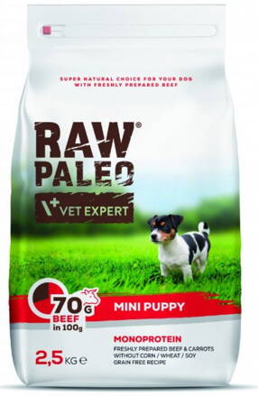 VetExpert Raw Paleo puppy mini beef