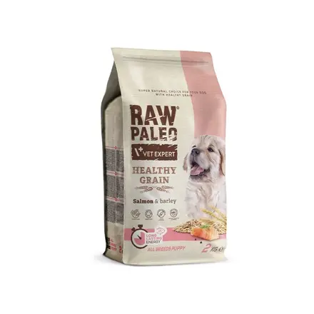 VetExpert Raw Paleo puppy Healthy Grain Salmon & Barley 